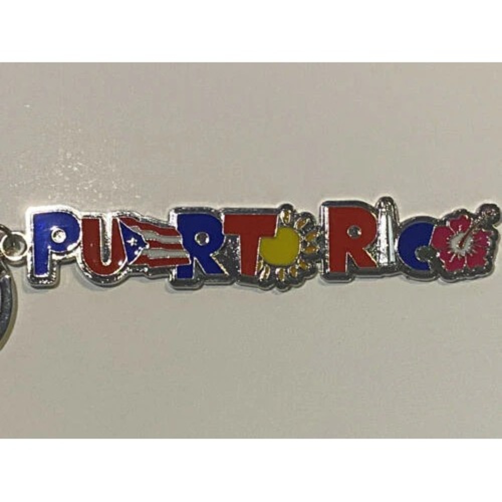 Puerto Rico Flag Keychain Amapola Multicolor Puerto Rico Items Accessory